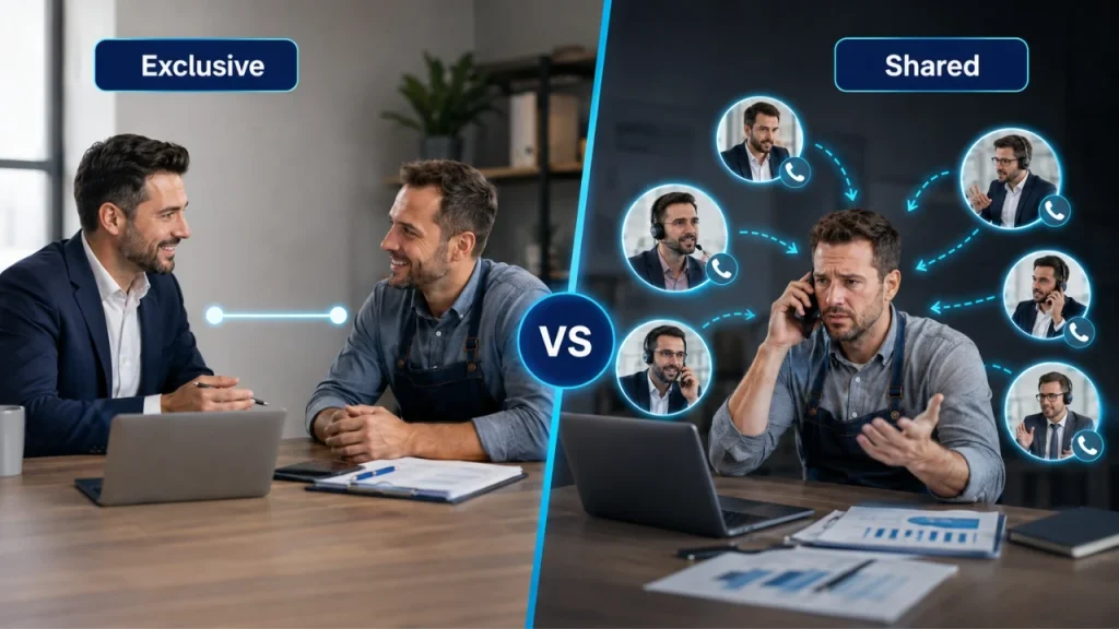 Exclusive vs Shared MCA Leads difference