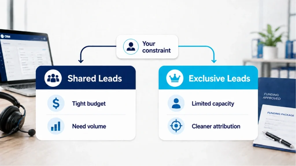 Choose Between Exclusive and Shared Leads